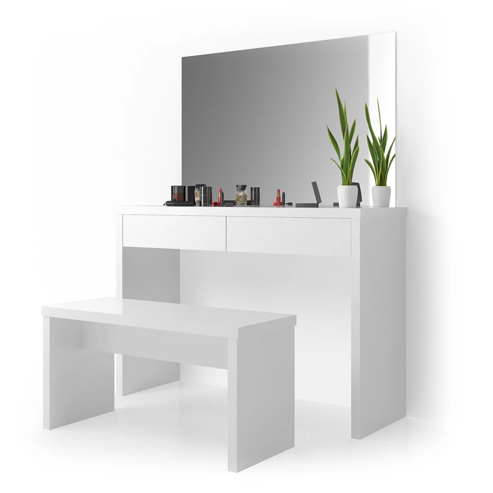 Kaptafel Azur Wit 120 cm met bank Vicco