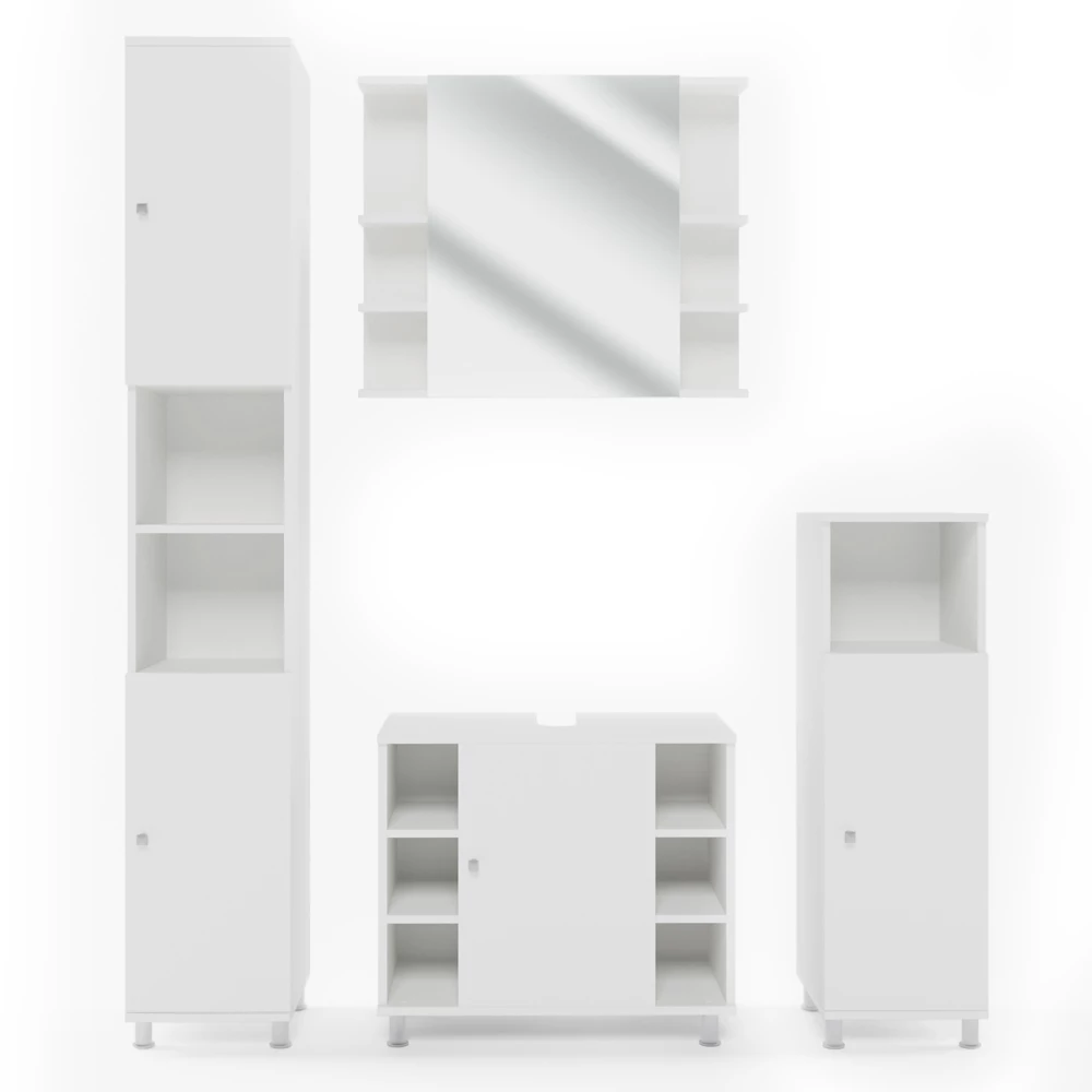 Badkamermeubel set Fynn Wit 4 delen Vicco