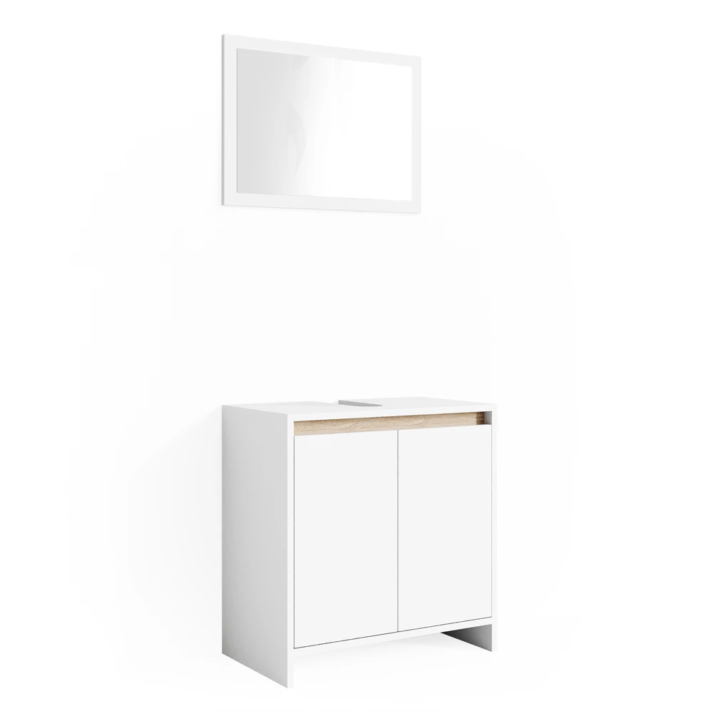 Badkamermeubel set Emma Wit/Sonoma 2 delen Vicco