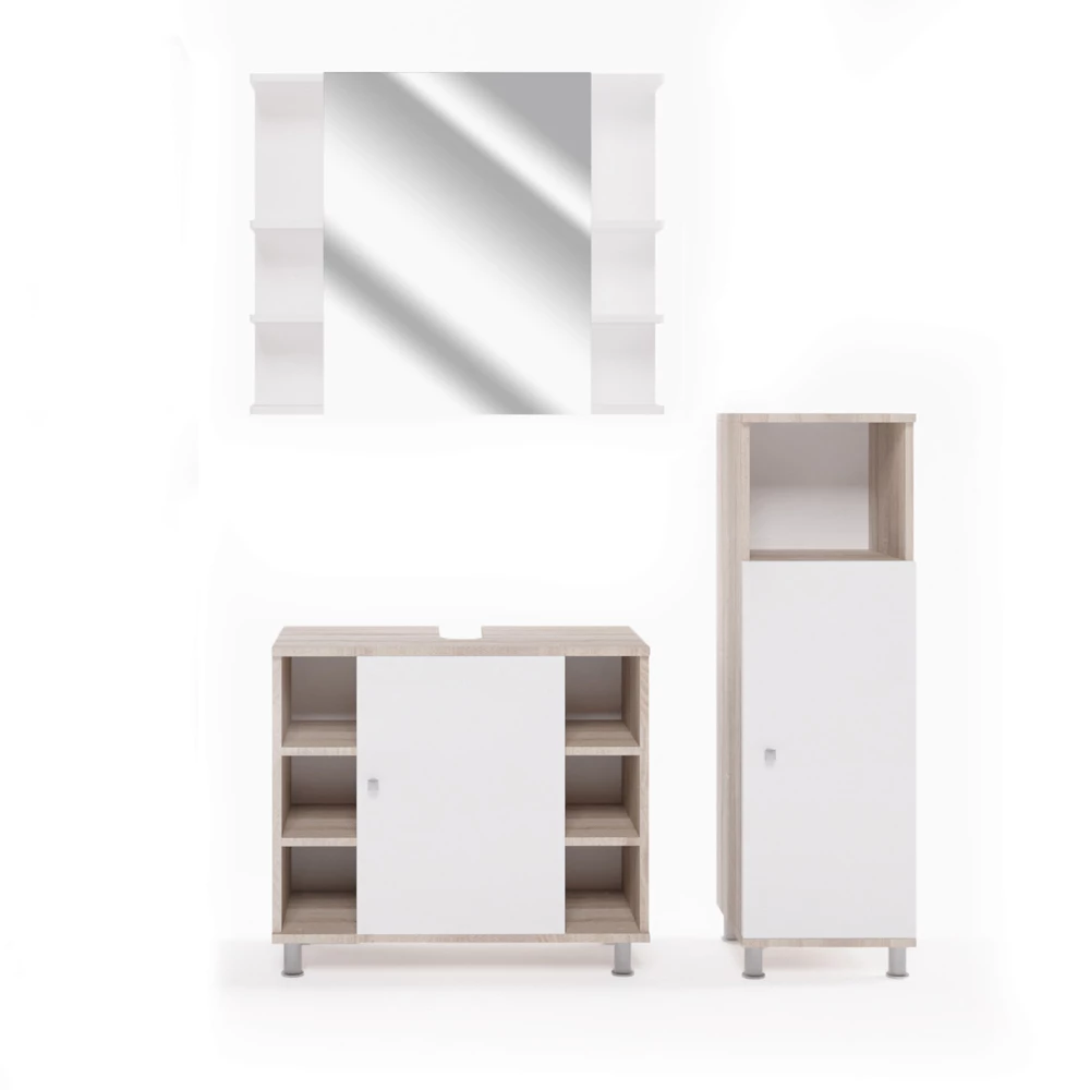 Badkamermeubel set Fynn Sonoma 3 delen Vicco