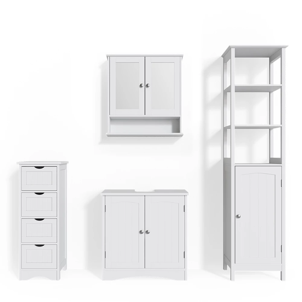 Badkamermeubel set Bianco Wit 4 delen Vicco