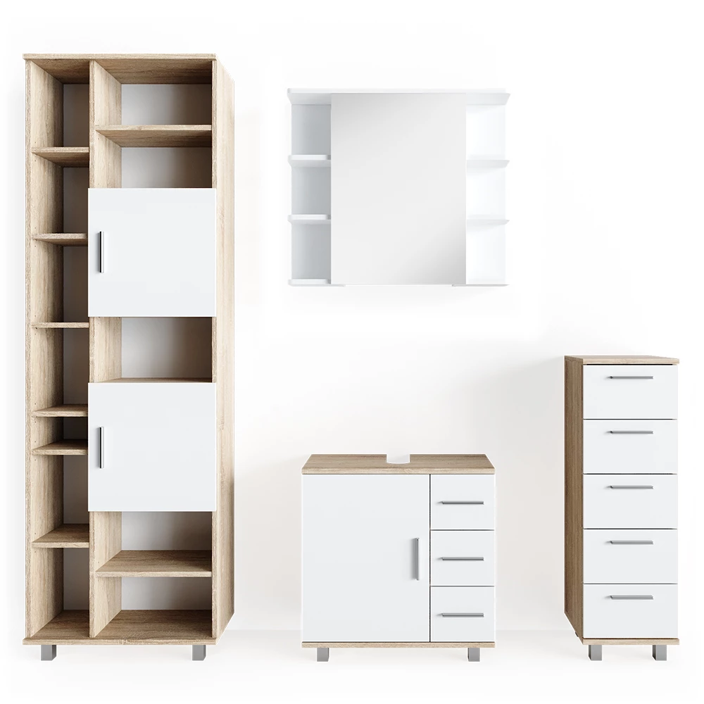 Badkamermeubel set Ilias Sonoma 4 delen Vicco