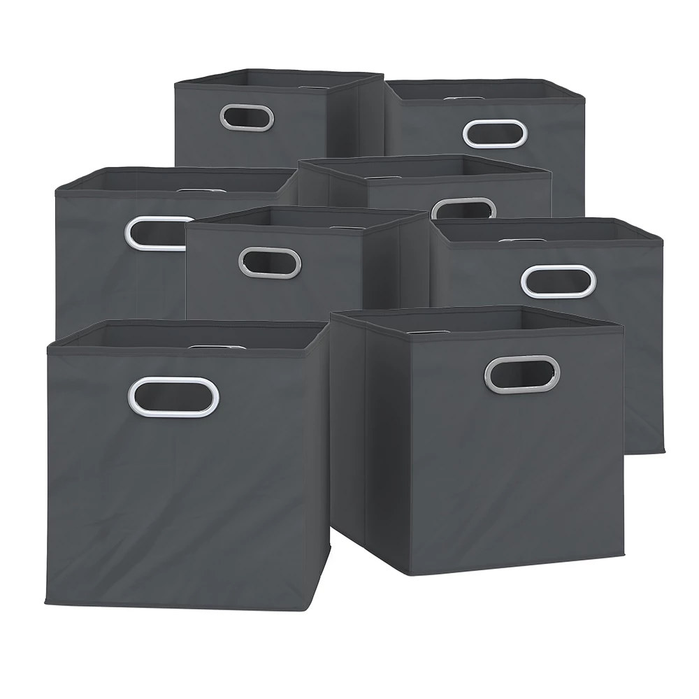 Opbergbox  Antraciet 30 x 30 cm Set van 8 Vicco