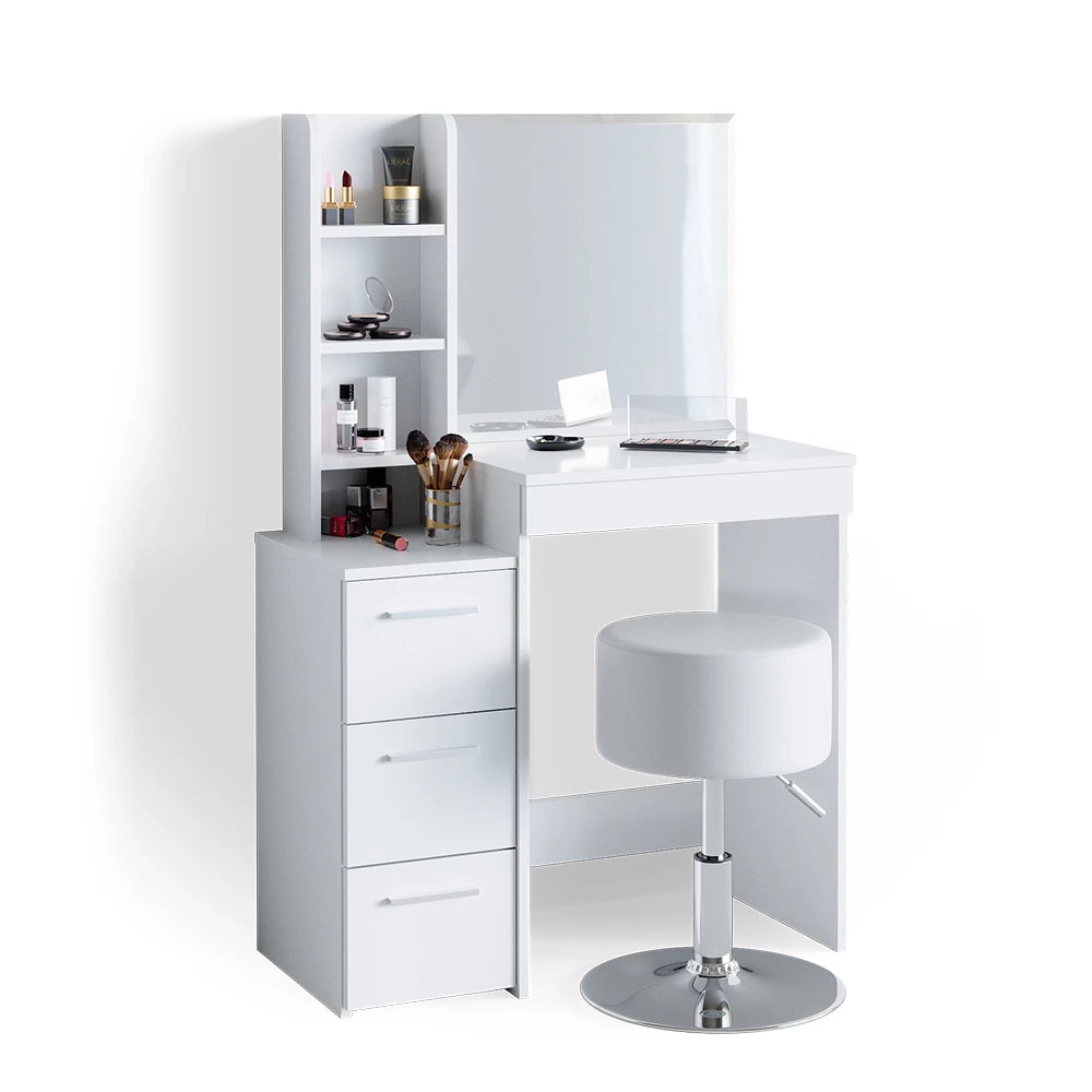 Kaptafel Meryl Wit 80 cm met krukje Vicco