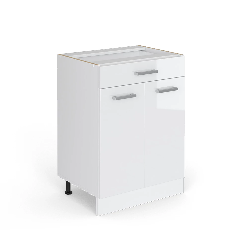 Keukenonderkast R-Line Wit Hoogglans 60 cm met lade, zonder werkblad Vicco