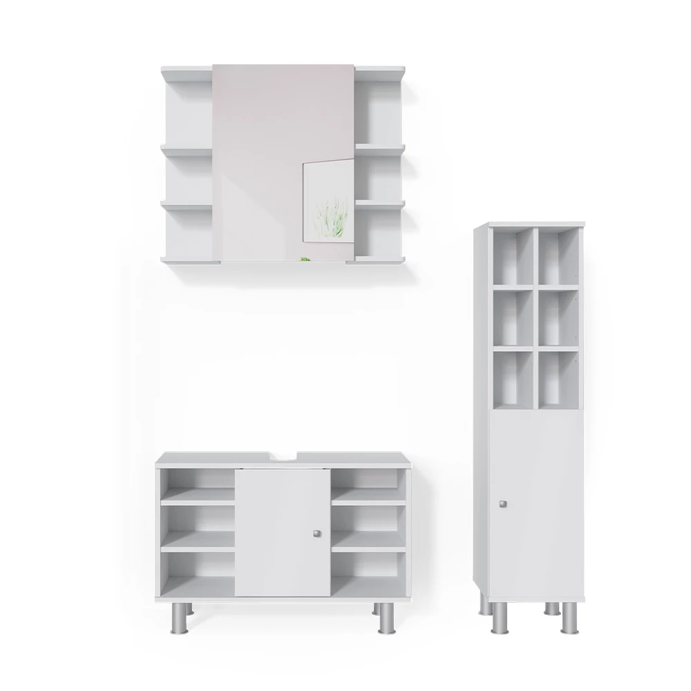 Badkamermeubel set Fynn Wit 3 delen Vicco