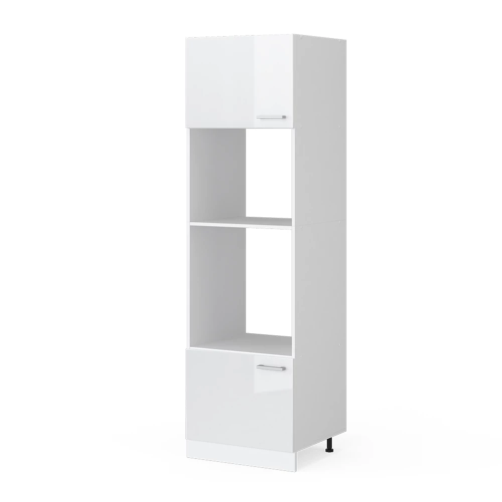 Universele voorraadkast R-Line Wit Hoogglans 60 cm met open vakken en deuren Vicco