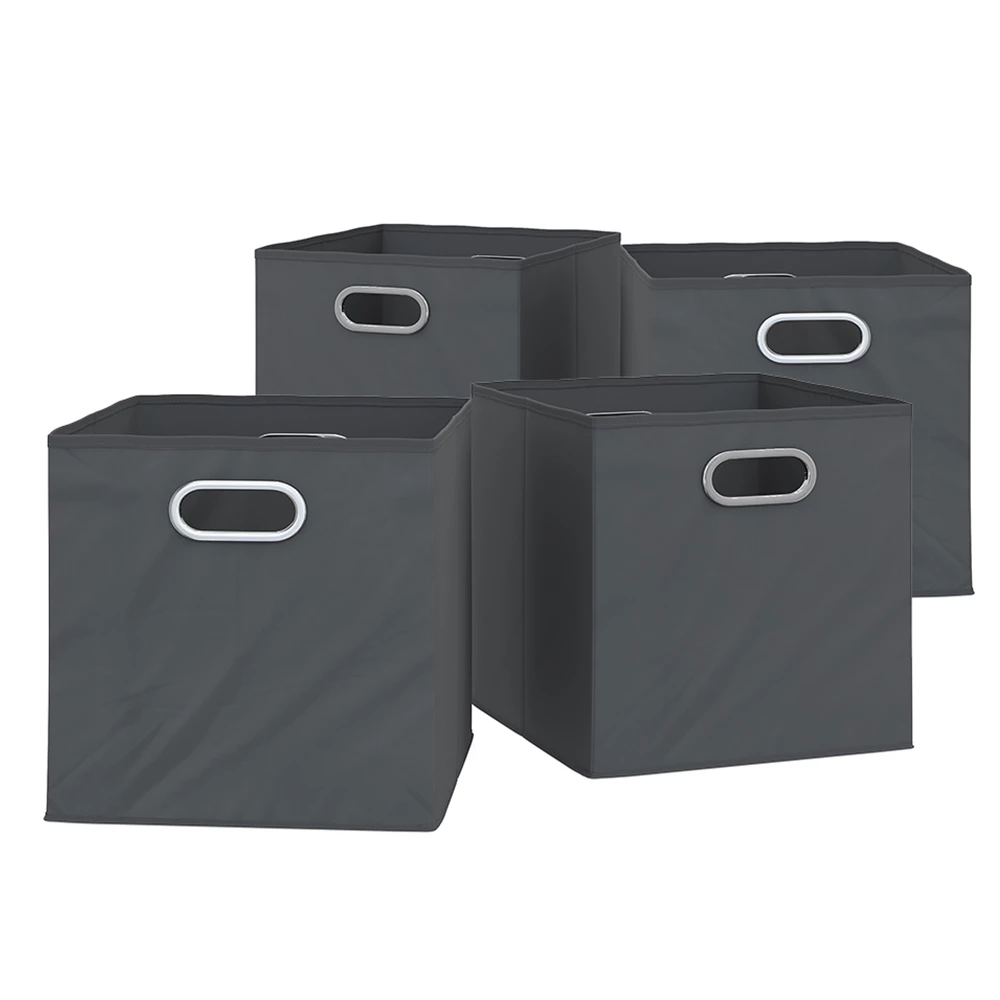 Opbergbox  Antraciet 30 x 30 cm Set van 4 Vicco
