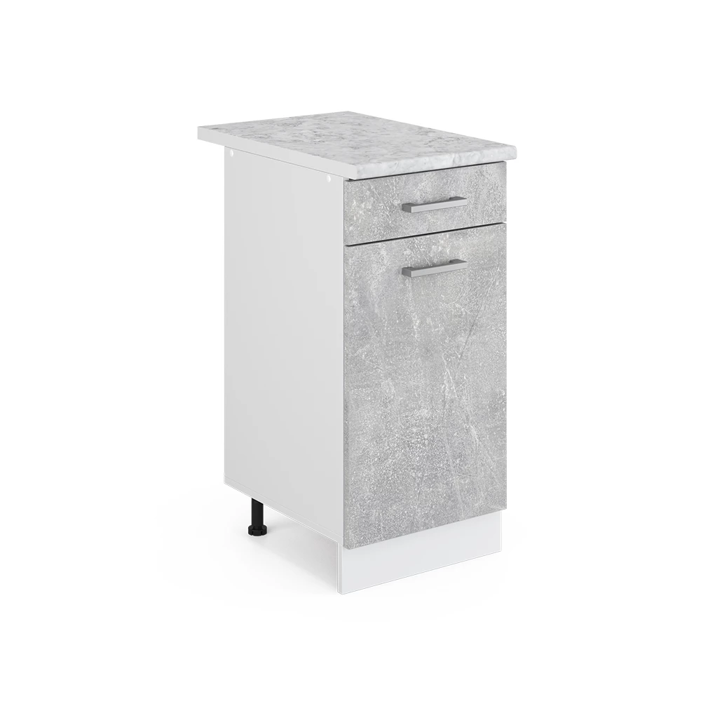 Keukenonderkast R-Line Beton 40 cm , WB Marmer Vicco