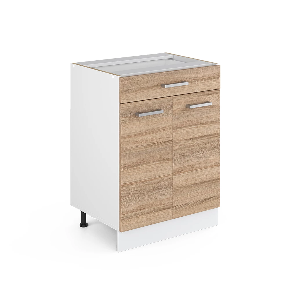 Keukenonderkast R-Line Sonoma 60 cm met lade, zonder werkblad Vicco