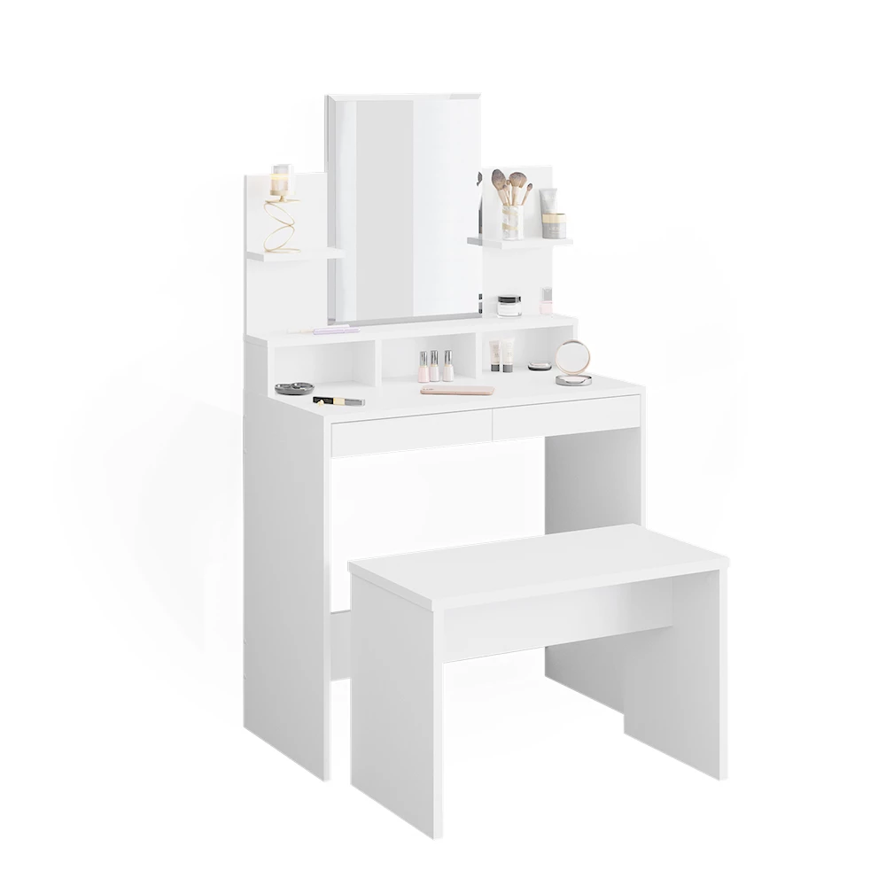 Kaptafel Ania Wit 80 cm met bank Vicco