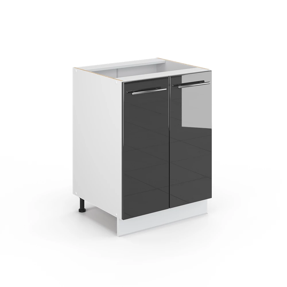 Halfhoge kast Fame-Line Antraciet Hoogglans 60 x 82 cm zonder werkblad Vicco