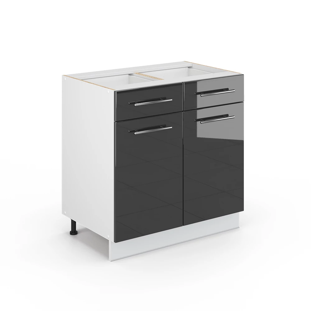 Badkamerkast Fame-Line Antraciet Hoogglans 80 x 82 cm zonder werkblad Vicco