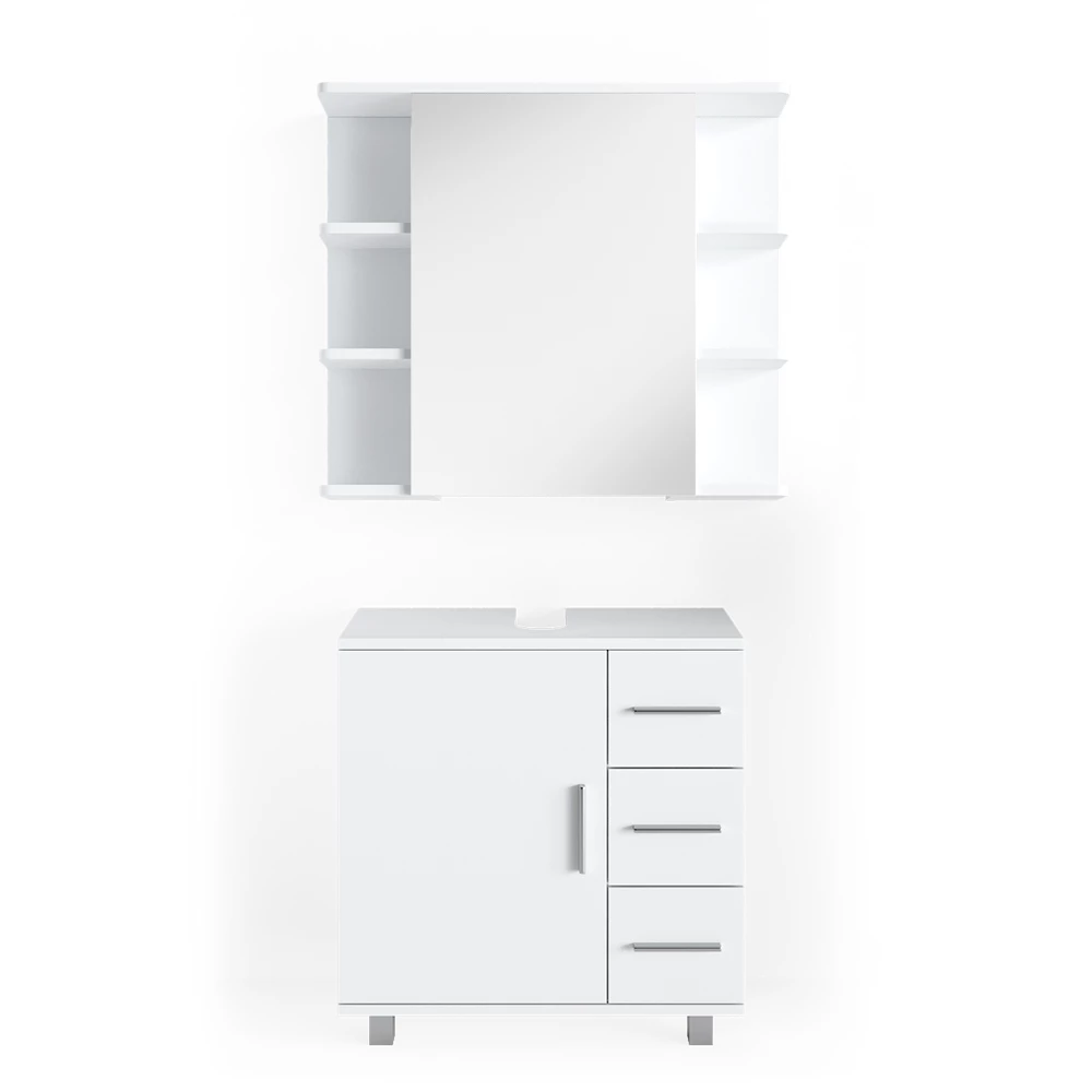 Badkamermeubel set Ilias Wit 2 delen Vicco
