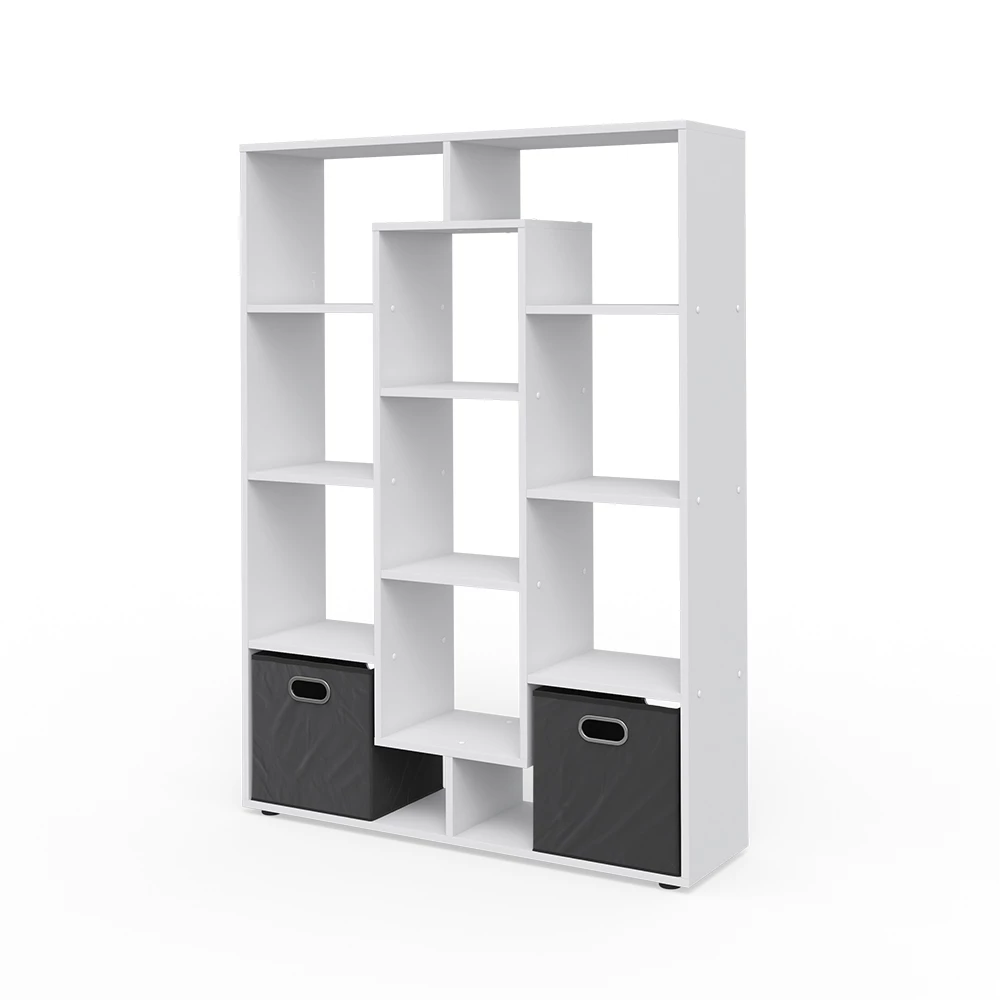Draaibare plank  Wit 107.2 x 143 cm met 2 vouwboxen Vicco