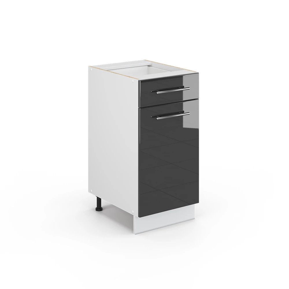 Halfhoge kast Fame-Line Antraciet Hoogglans 40 x 82 cm zonder werkblad Vicco
