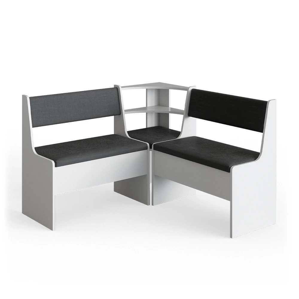 Eetkamerhoekbank Roman Wit 120 x 120 cm Zonder tafel Vicco
