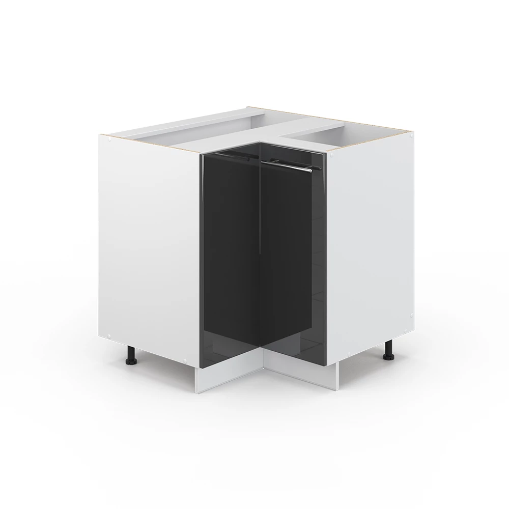 Hoekkast Fame-Line Antraciet Hoogglans 80.5 cm zonder werkblad Vicco