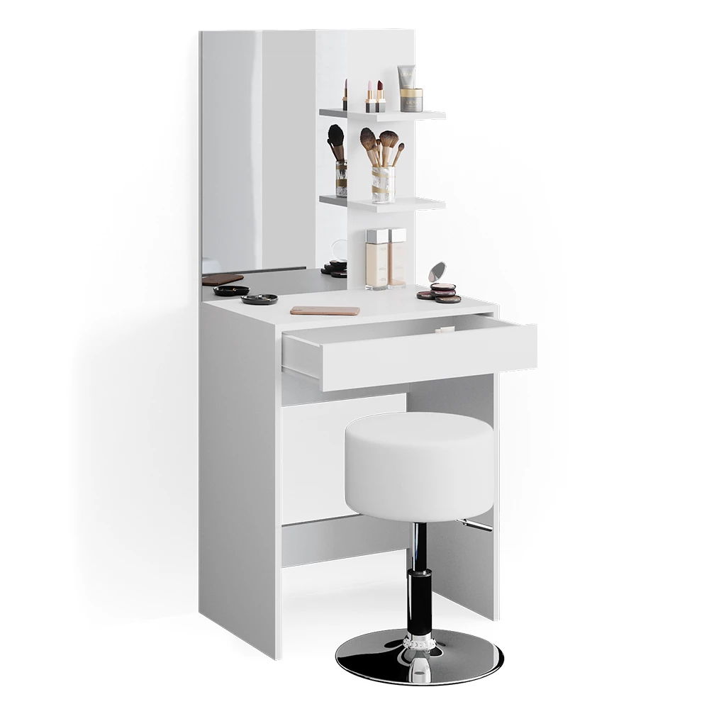 Kaptafel Isabelle Wit 60 cm met krukje Vicco