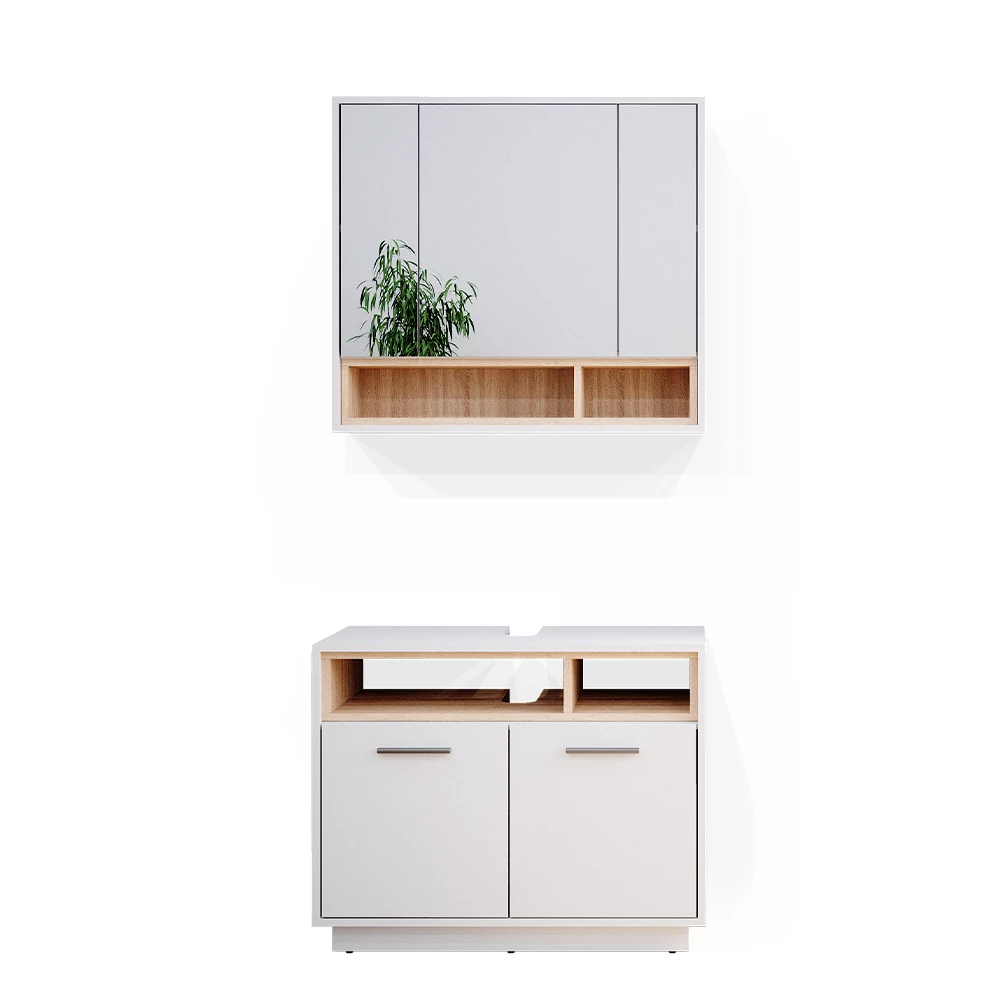 Badkamermeubel set Beatrice Wit 2 delen Vicco