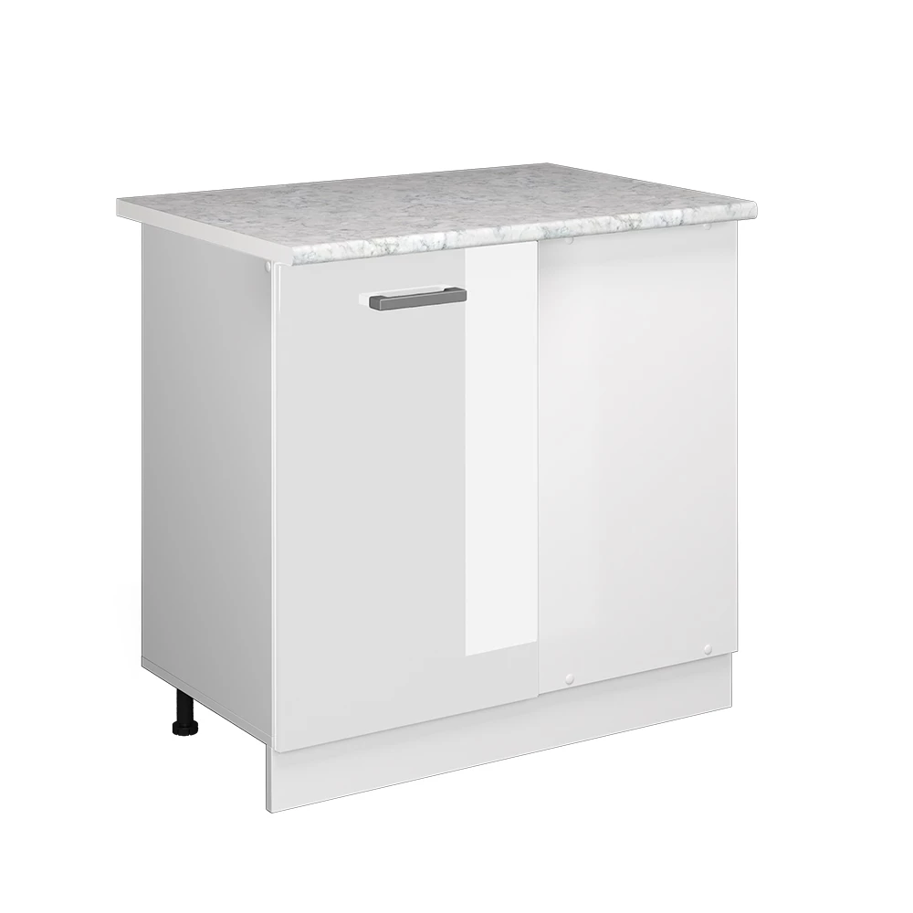 Hoekkast R-Line Wit Hoogglans 86 cm , WB Marmer Vicco