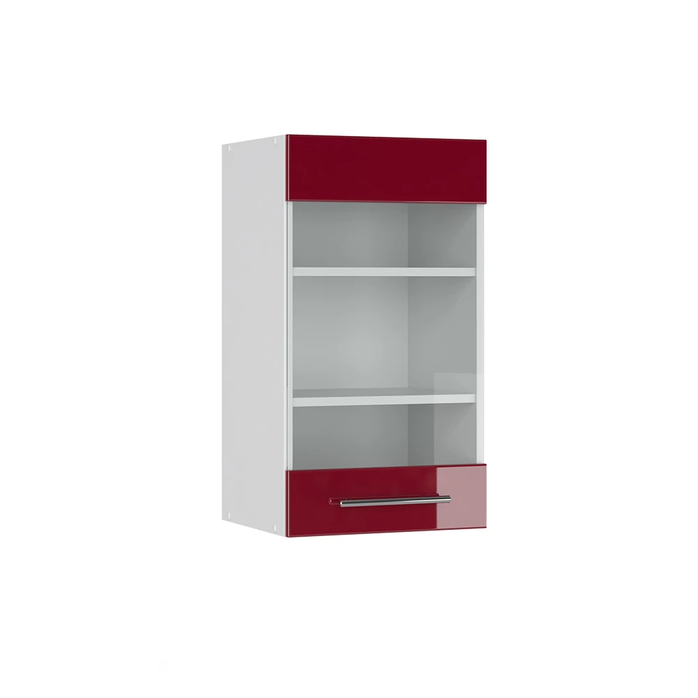 Glazen keukenkast Fame-Line Bordeauxrode hoogglans 40 cm Vicco