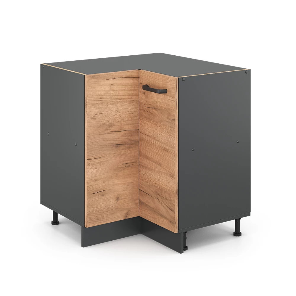 Hoekkast R-Line Krachtige eik goud 75.6 cm zonder werkblad Vicco