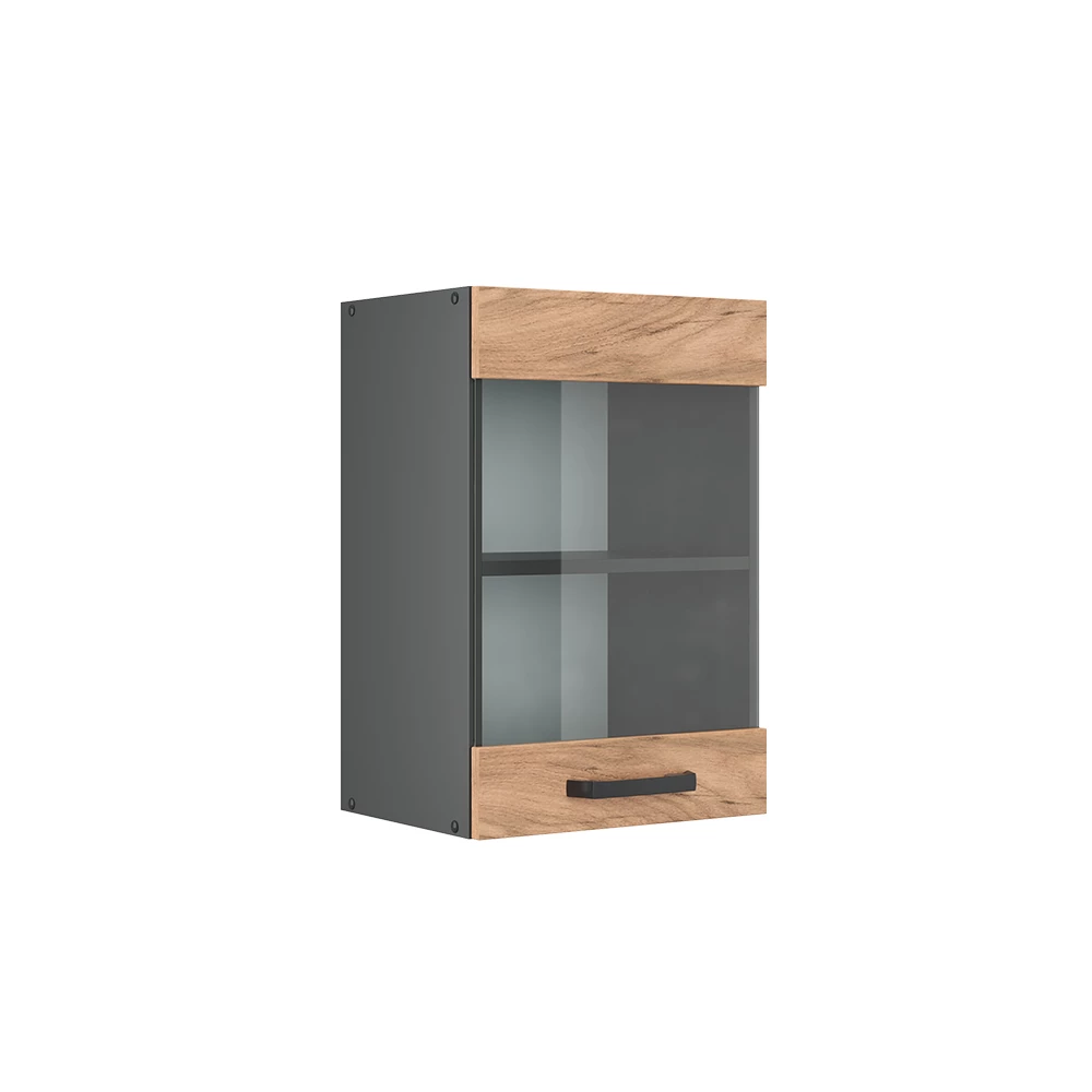 Glazen keukenkast R-Line Krachtige eik goud 40 cm Vicco