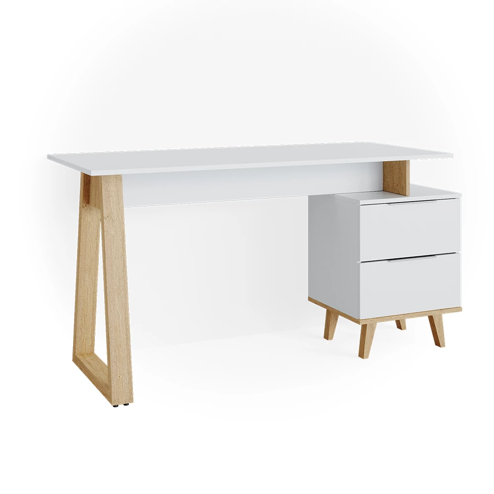 Bureau Nautica Wit 138 x 60 cm met laden L Vicco