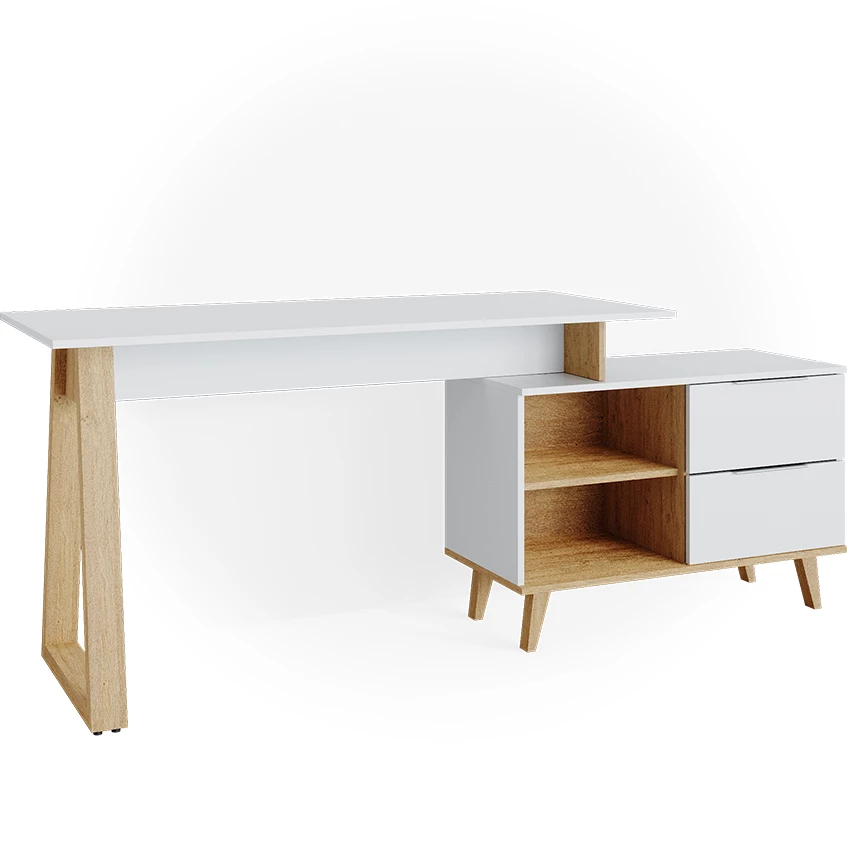 Bureau Nautica Wit 138 x 60 cm met laden XL Vicco