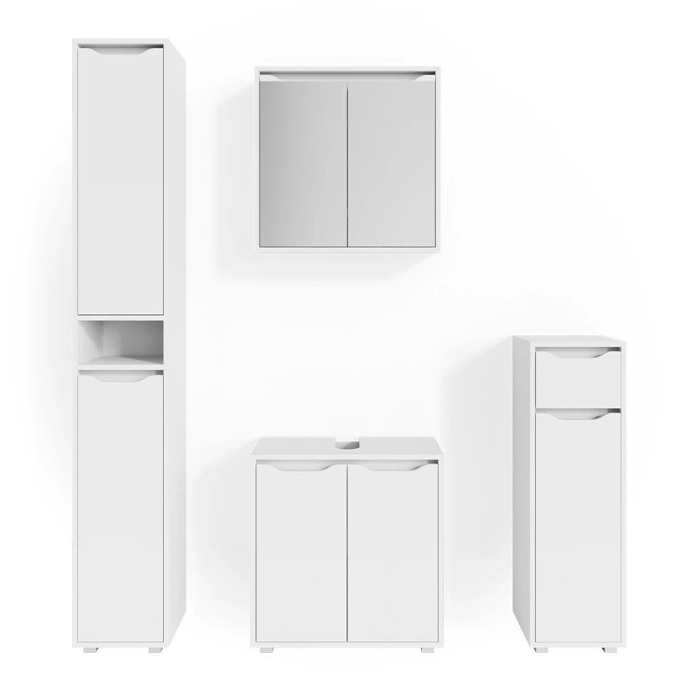 Badkamermeubel set Ruben Wit 4 delen Vicco