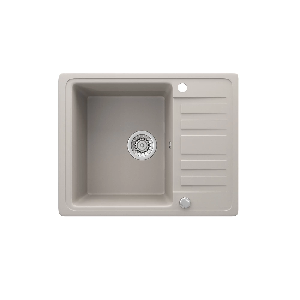 Spoelbak  Beige 57.5 x 46 cm met droogplaats Bergström