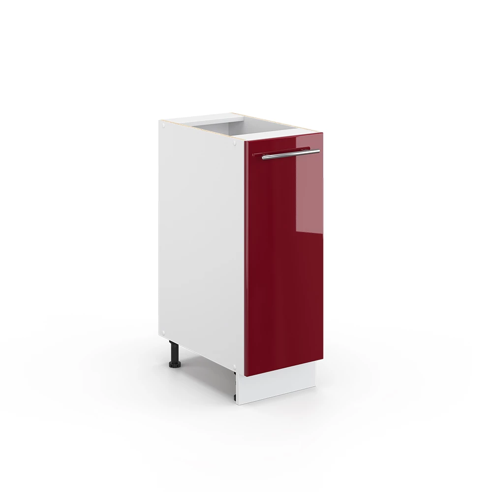 Halfhoge kast Fame-Line Bordeauxrode hoogglans 30 x 82 cm zonder werkblad Vicco
