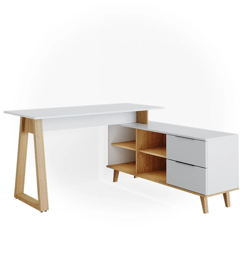 Bureau Nautica Wit 138 x 60 cm met laden XXL Vicco