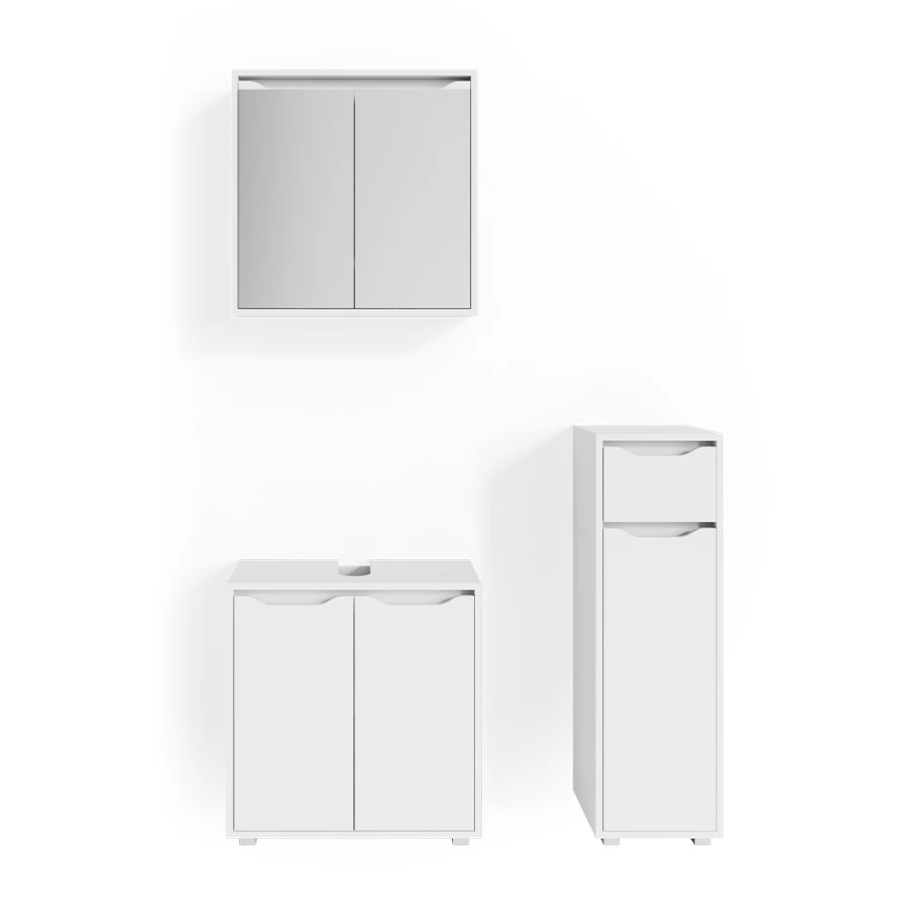 Badkamermeubel set Ruben Wit 3 delen Vicco