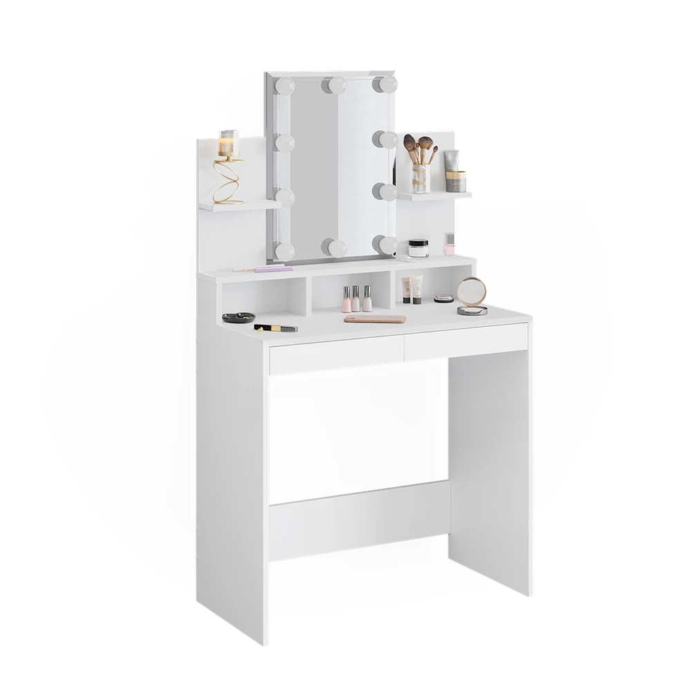 Kaptafel met licht Ania Wit 80 cm met LED-verlichting Vicco