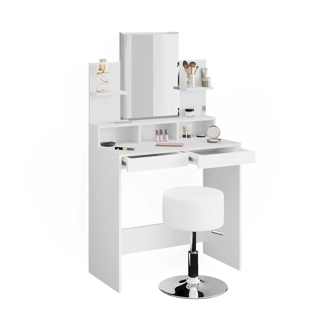 Kaptafel Ania Wit 80 cm met krukje Vicco