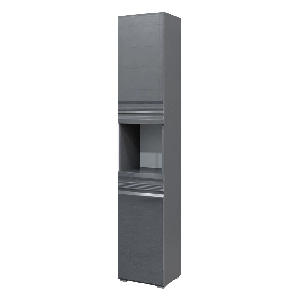 Badkamerkast Fredd Antraciet Hoogglans 36.4 x 190.5 cm Vicco