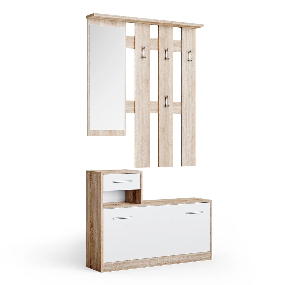 Garderobe Billy Wit/Sonoma 25 x 191 cm Vicco