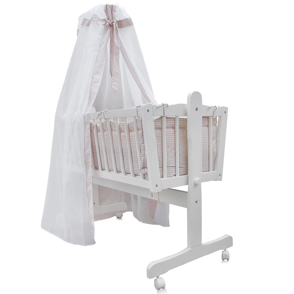 Babybed Wit 102.5 x 140 cm met wielen Vitalispa
