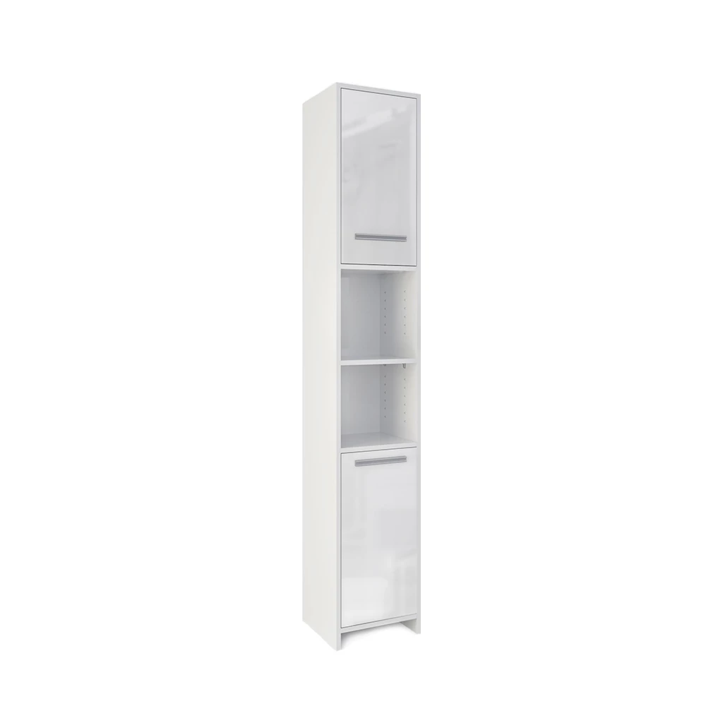 Badkamerkast  Wit hoogglans/wit 30 x 190 cm Vicco