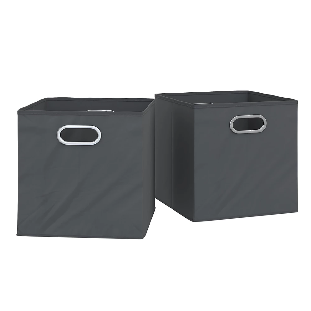 Opbergbox  Antraciet 30 x 30 cm Set van 2 Vicco