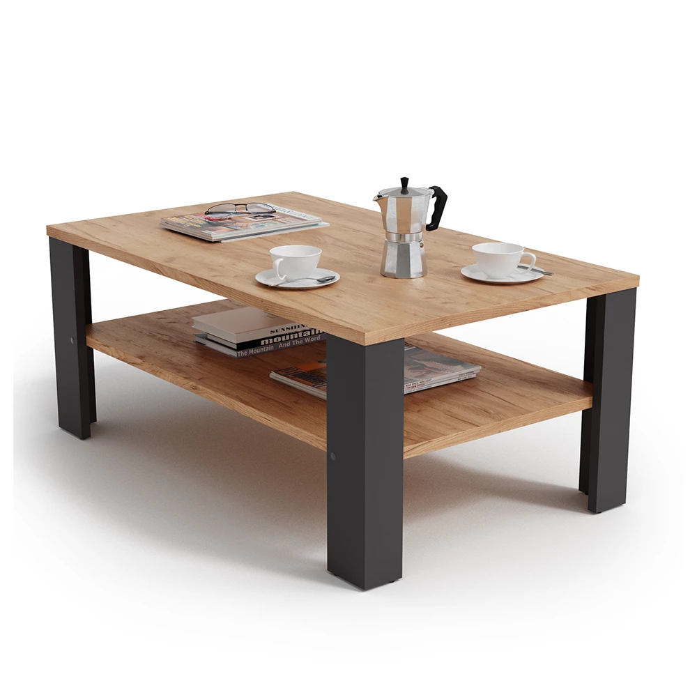 Salontafel  Antraciet 100 x 60 cm Vicco