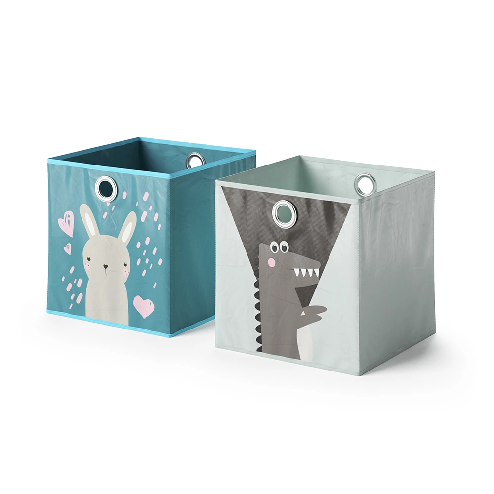 Opvouwbare box  Blauw-grijs 30 x 30 cm Set van 2 Vicco