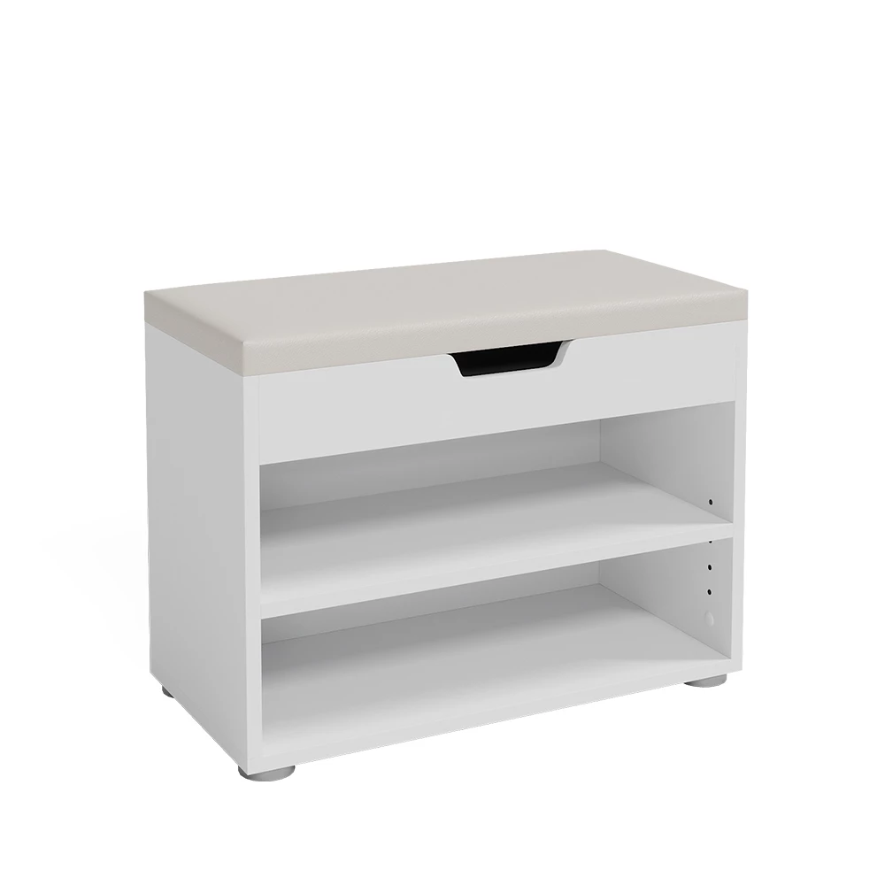 Schoenenbank Rolfe Wit 60 x 45 cm Vicco
