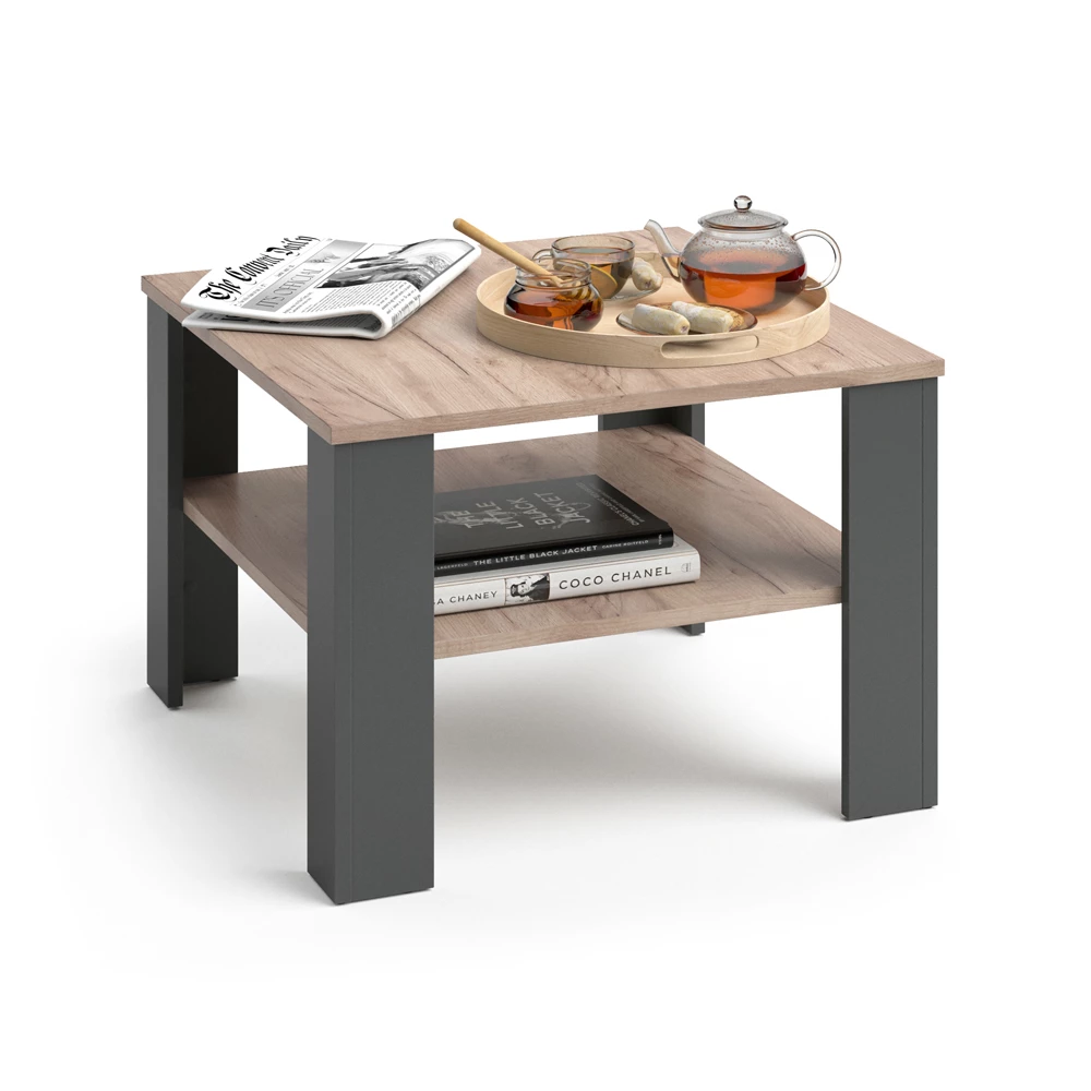 Salontafel Homer Antraciet 60 x 60 cm Vicco