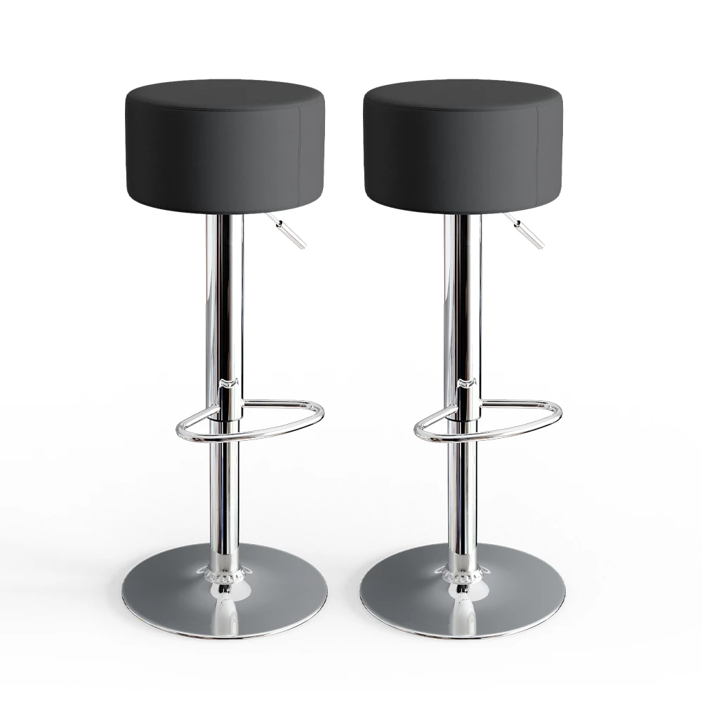 Barkrukken set van 2  Zwart 33 x 92 cm 2 delen Vicco