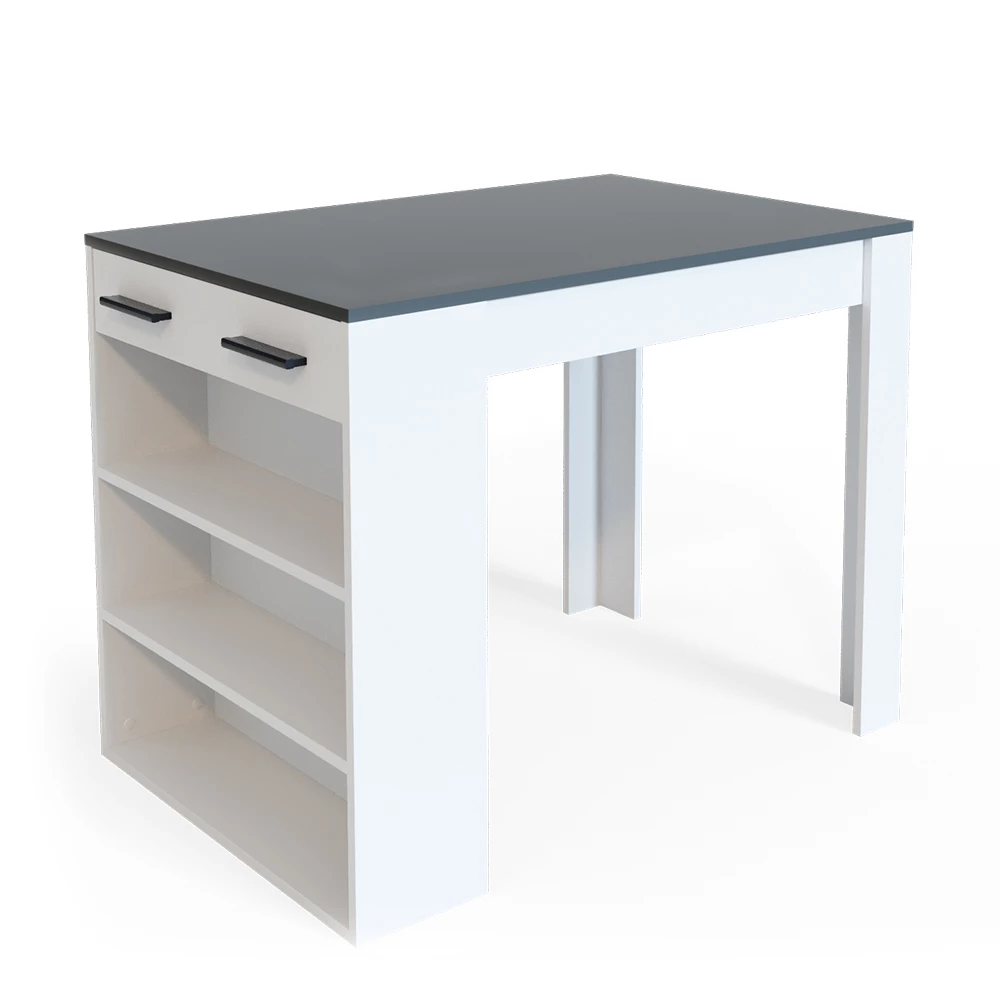 Eetkamertafel Repose Antraciet/wit 67 x 100 cm Vicco