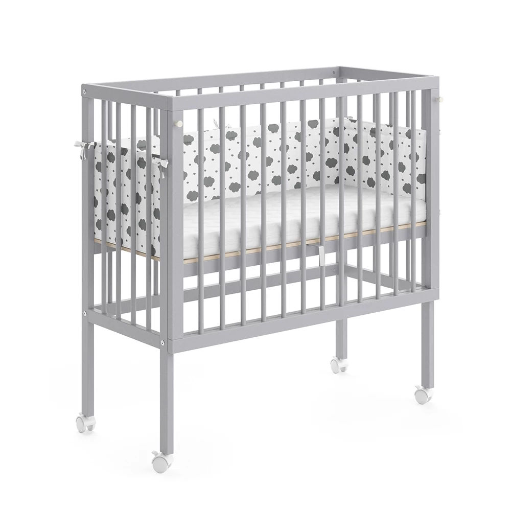 Aanschuifbed Sophie Grijs 94 x 42.5 cm 2 zijrails Vitalispa