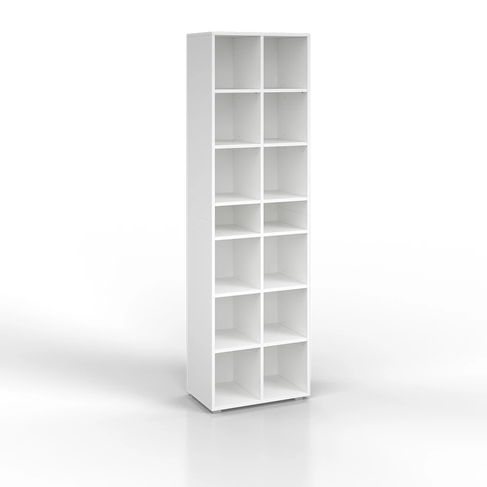 Schoenenkast Paris Wit 52.4 x 183.3 cm 22 vakken Vicco